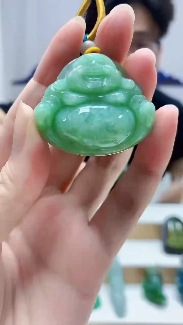 未镶嵌定制翡翠4688zm-毛货挂件19佛公