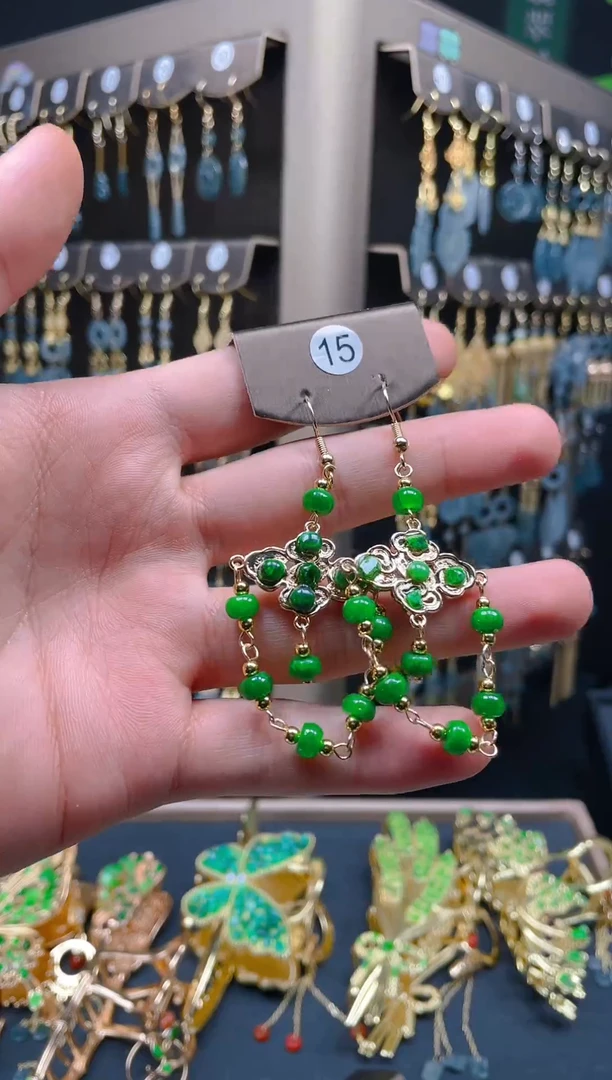 【闪购商品】翡翠耳饰合金0114翡翠饰品