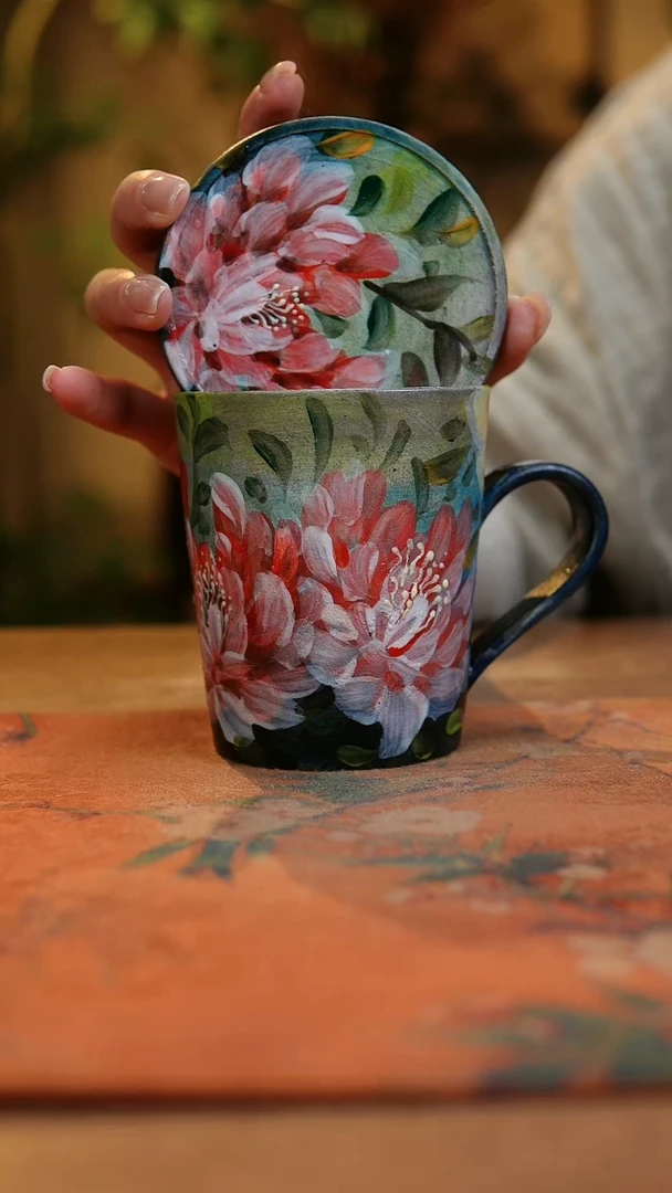 【闪购商品】瓷片景1129德镇手工手绘釉下彩高温瓷