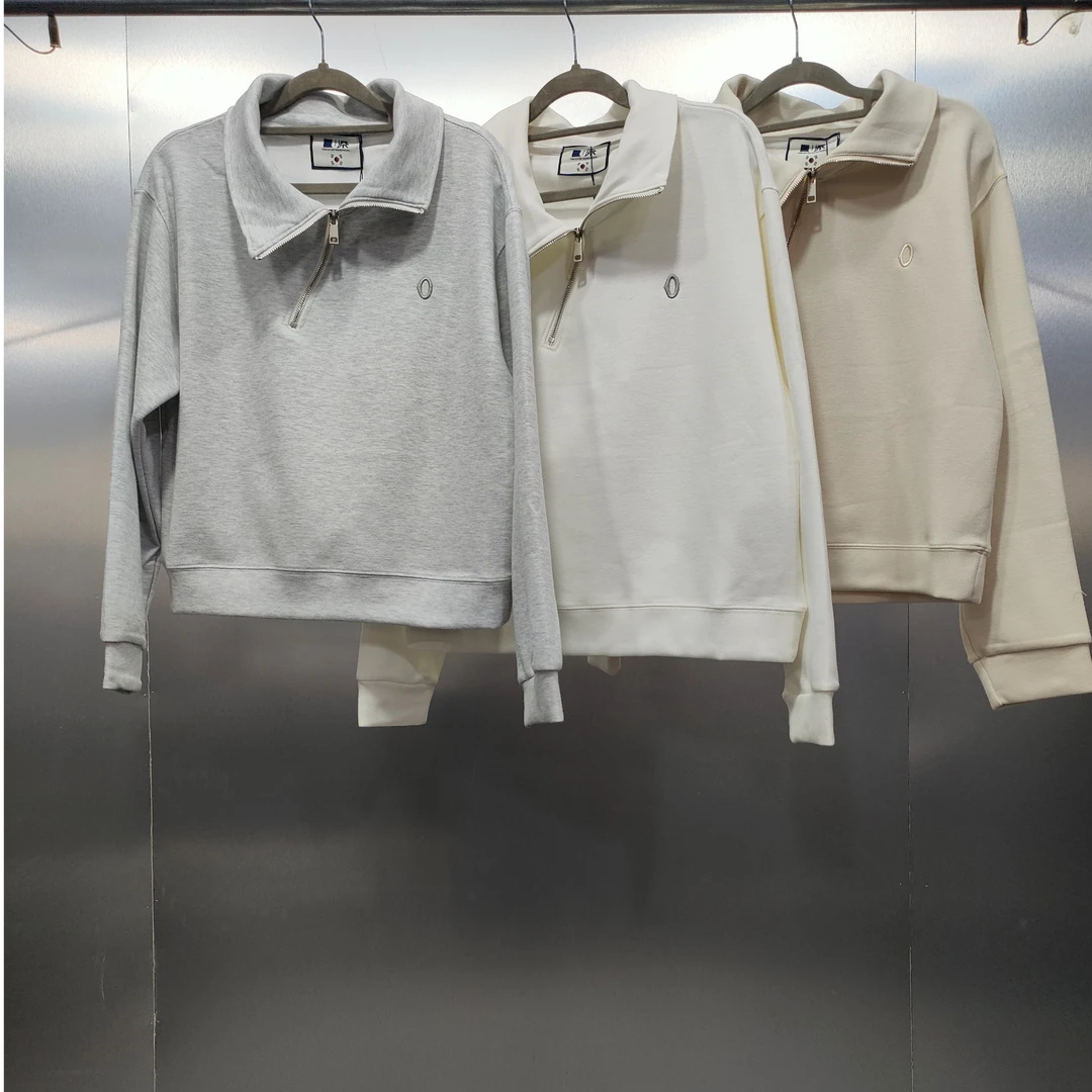 （女款）P08(LX)-Q119-DUO春秋季小刺绣半拉链设计时尚卫衣