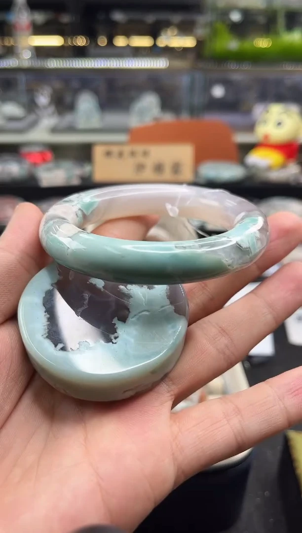 未镶嵌手镯石英质玉55圈口（赠品镯心）S9785