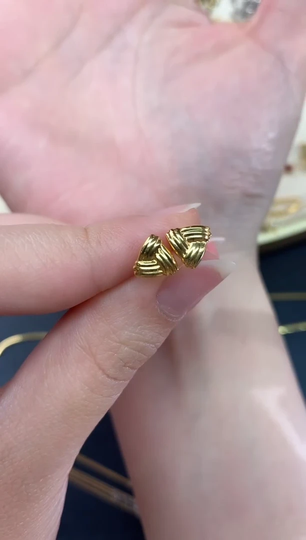 【三角款耳饰】18k金耳饰-FF1211-BK|BKJ4