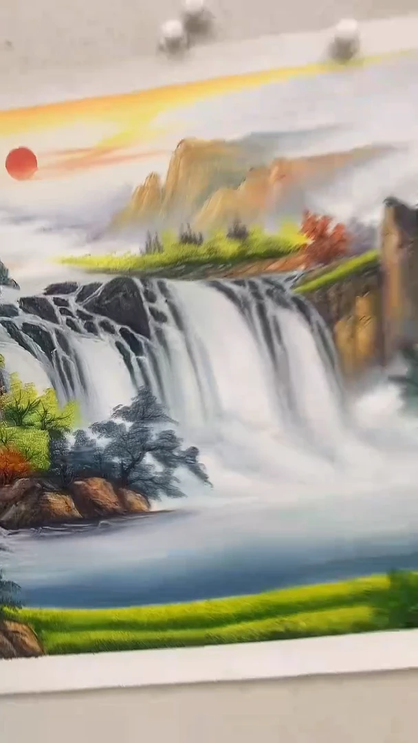 油画山水 油画 麻布 约70-180厘米-4
