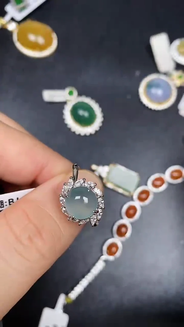 银S925镶嵌戒指翡翠1740