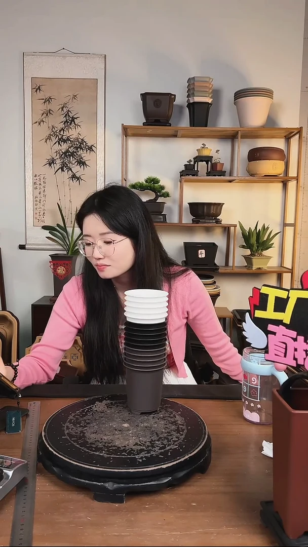 9*10深圆盆 黑白紫檀3色20只