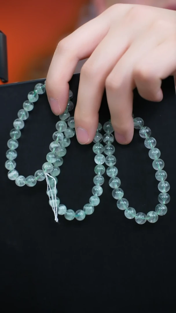 【闪购商品】水晶手链未镶嵌c004 绿幽灵手链8mm+多样性发一