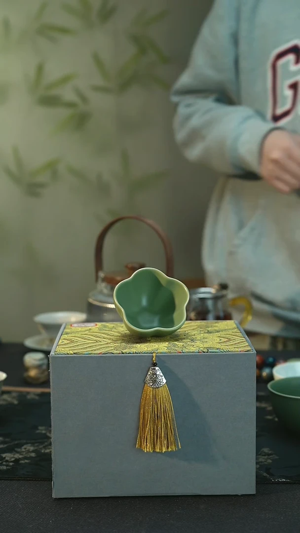 陶瓷全品 邛窑青瓷 花瓣杯