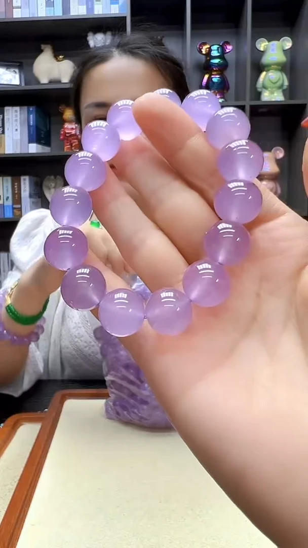 翡翠未镶嵌颈饰沉白diy劲饰14mm手链