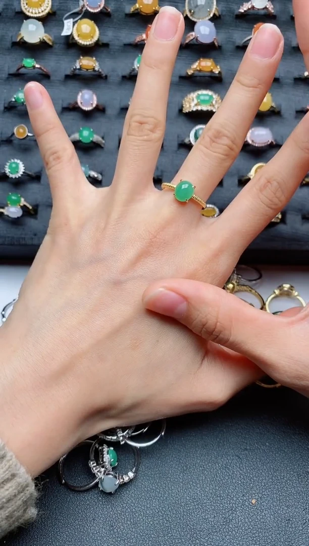 【闪购商品】翡翠戒指银S925镶嵌..........