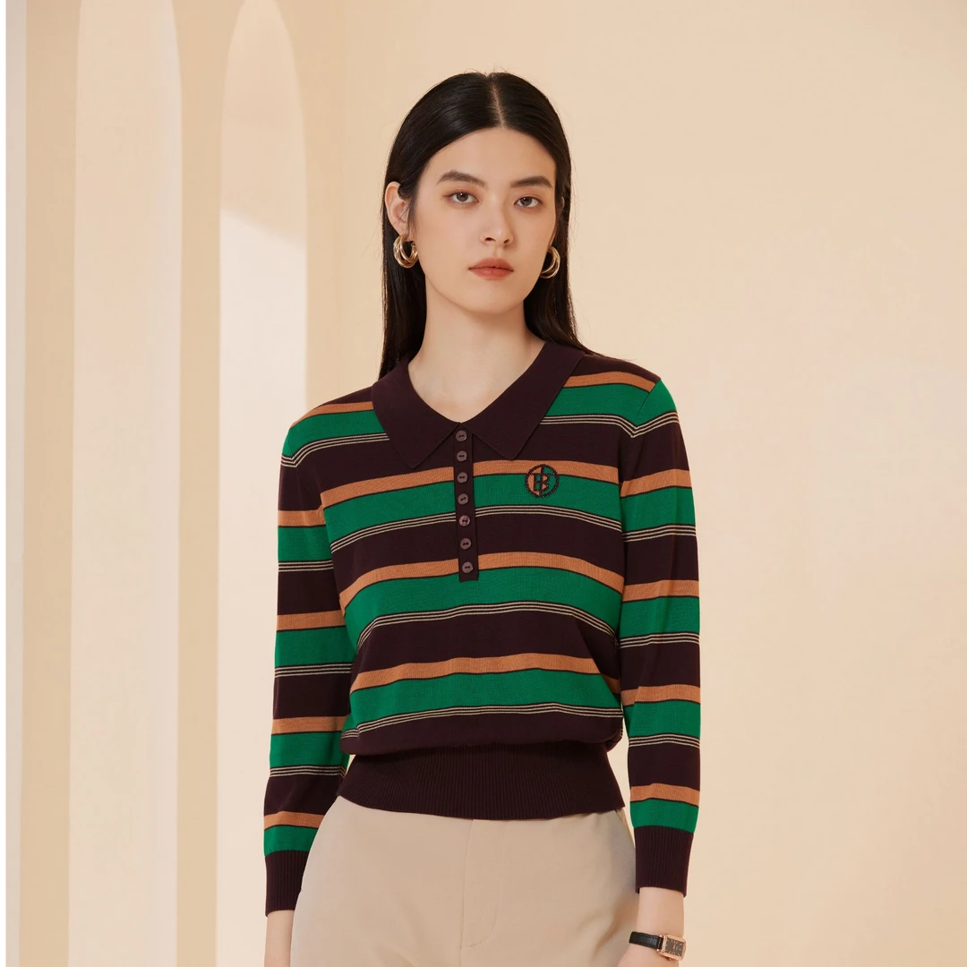 【2025.春】天丝小衫（彩条）针织时尚百搭3761