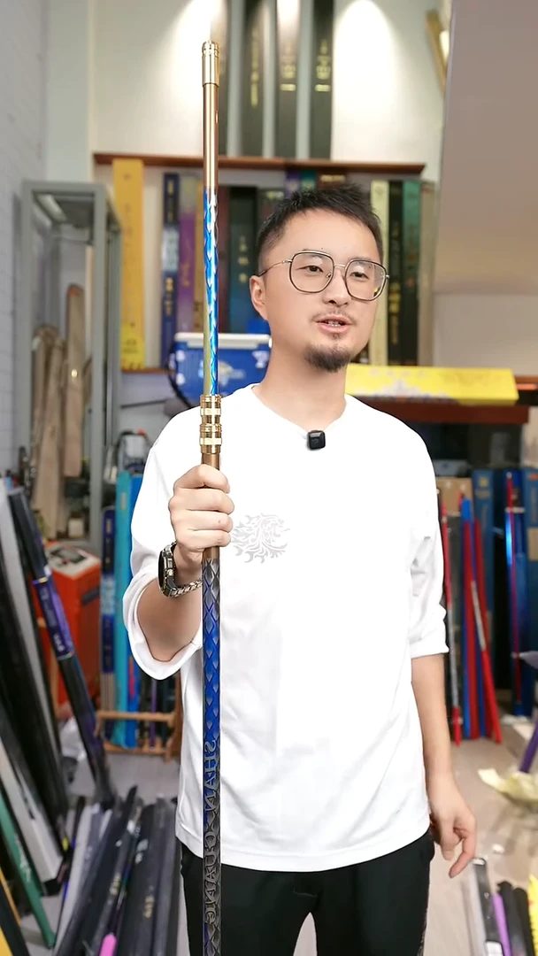 碳素【闪光定制】遡极涂装碳素超轻超硬2.1M抄网竿