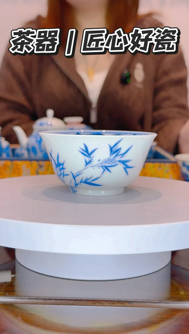 景德镇青青花瓷手工手绘 百花开屏