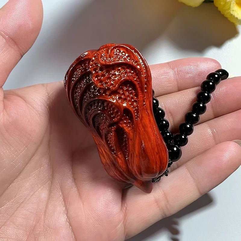 紫檀木【白菜】百财手把件实木雕刻挂件摆件精雕装饰品文玩手把件