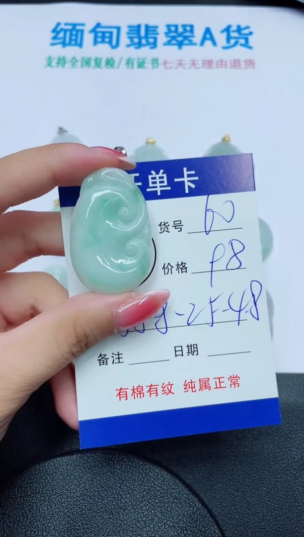 翡翠未镶嵌吊坠(赠链)60