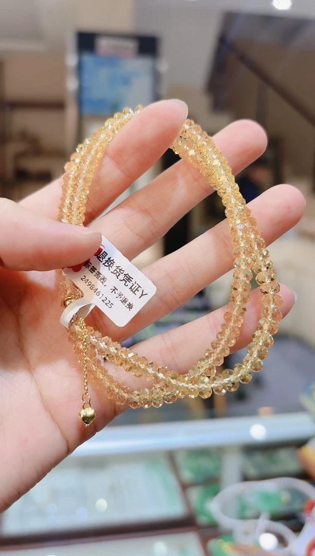 【闪购商品】水晶项链未镶嵌小黄水晶项链Y