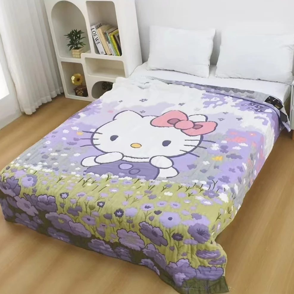 【花丛凯迪】150*200纯棉纱布超柔泡芙被亲肤棉纱可爱盖被