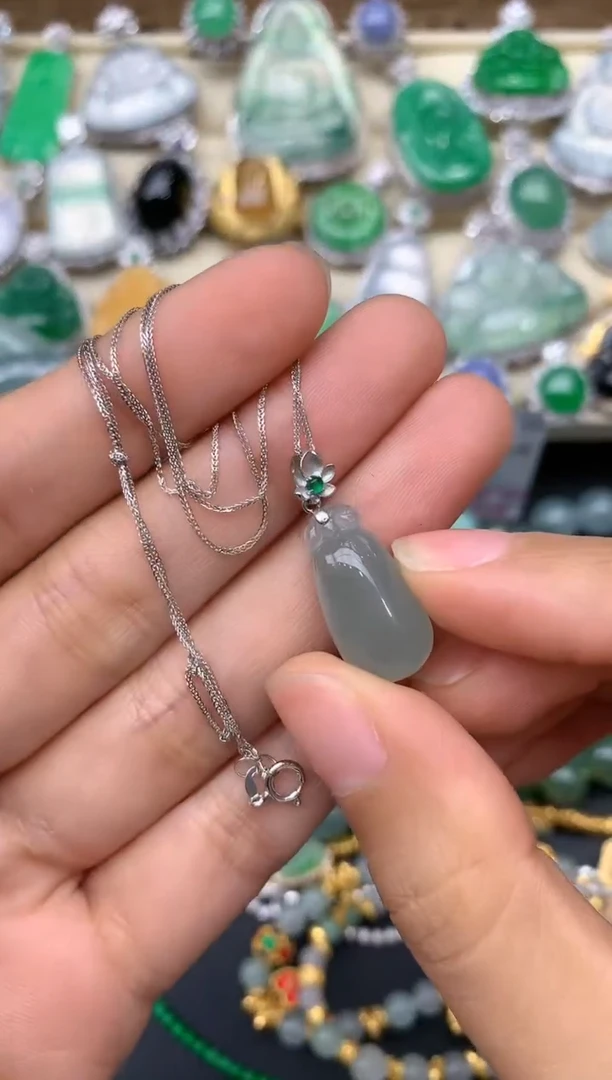 【闪购商品】翡翠颈饰18K金镶嵌70-中国好珍宝