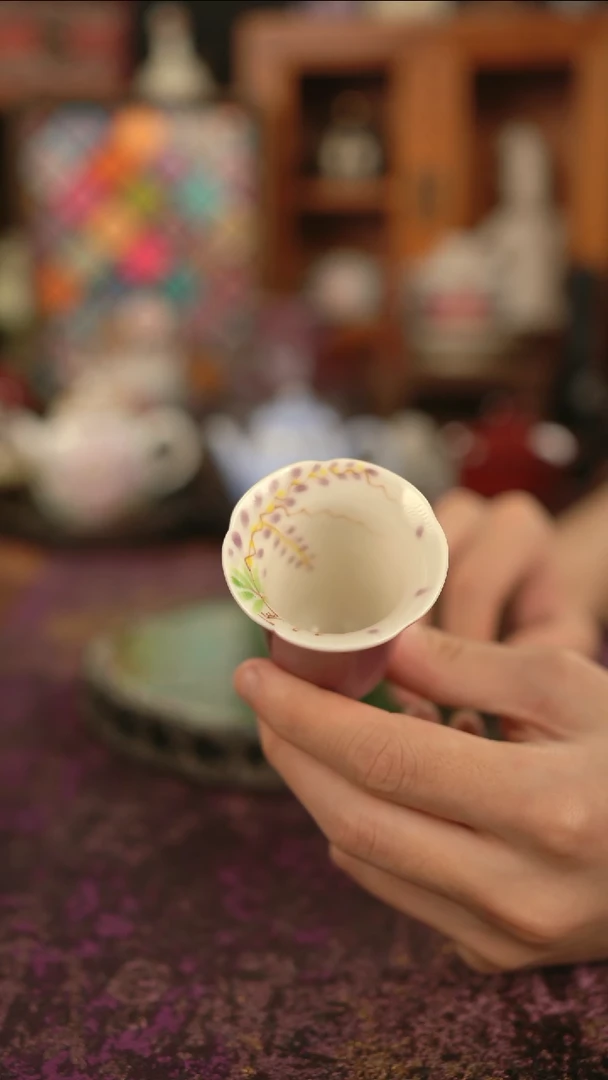 摩吉陶陶闪拍链接 紫色闻香杯