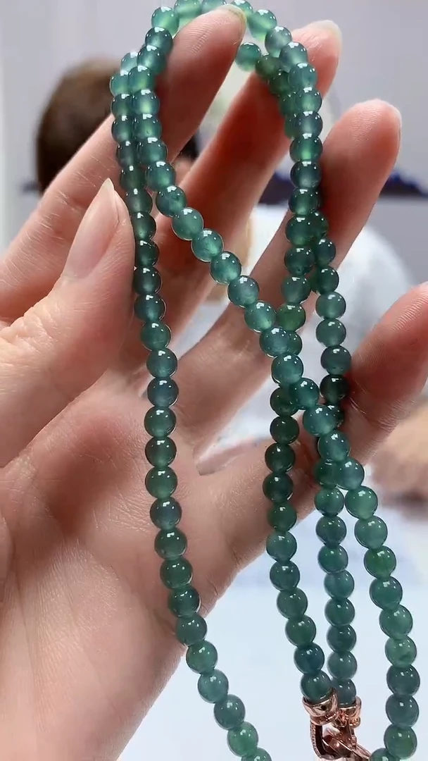 【闪购商品】定制翡翠未镶嵌4868zm-毛货珠链204