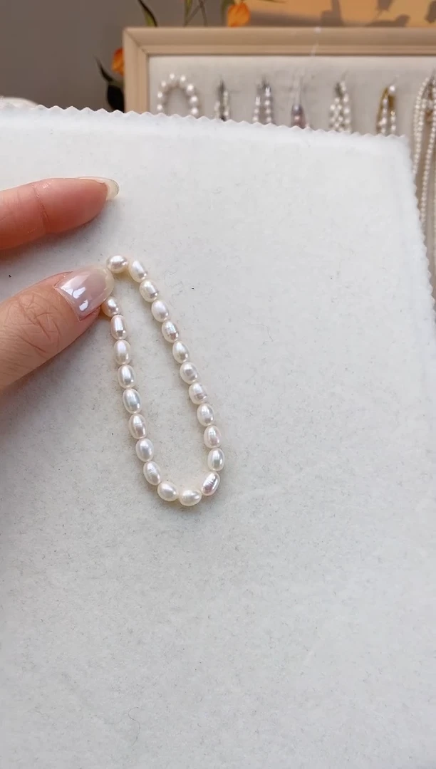 【闪购商品】淡水珍珠项链未镶嵌弹力绳手链 瑕疵清货