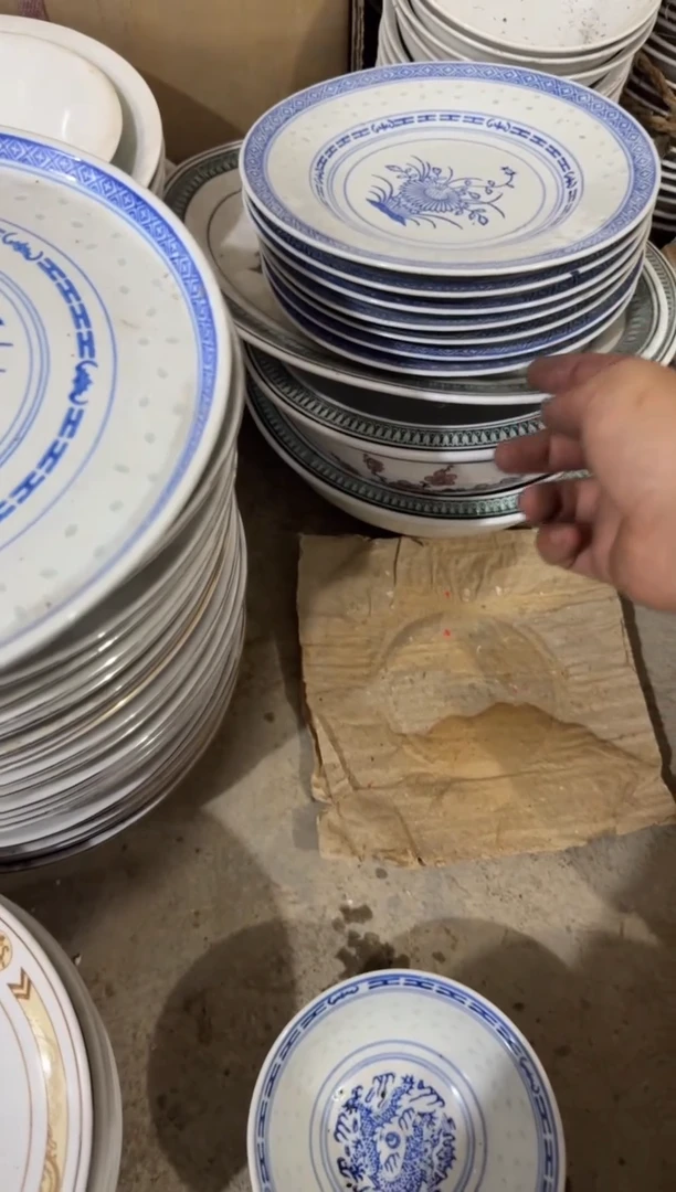 摆件三只龙玲珑碗15厘米微瑕请慎拍