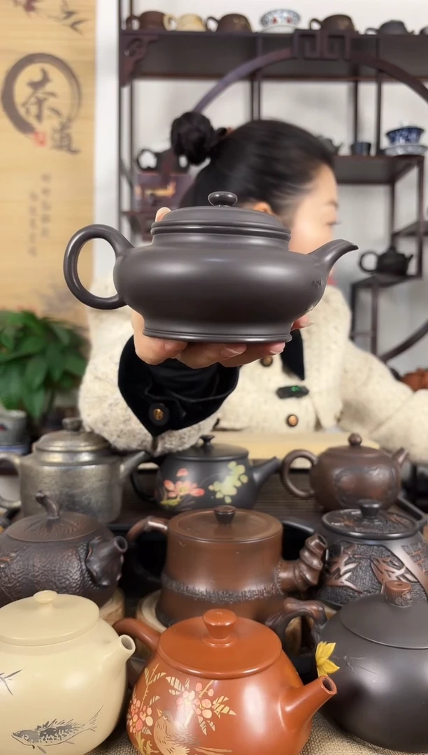 云南建水紫陶茶壶200CC左右球孔微瑕