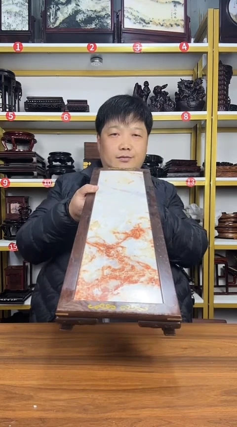 木非洲黑檀长条底座59*18*4.5CM