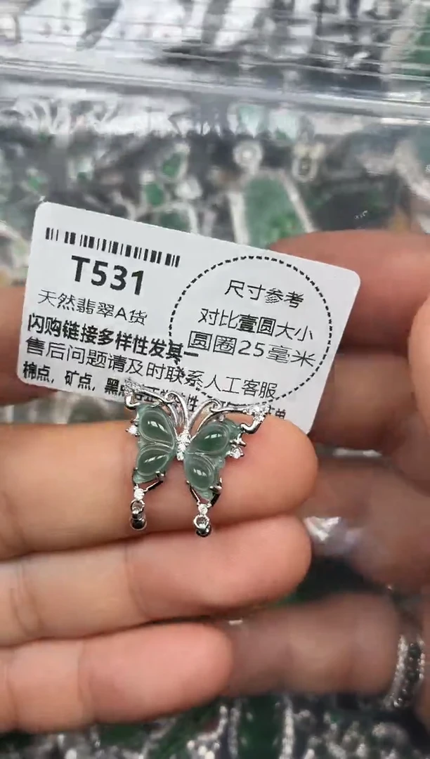 颈饰未镶嵌翡翠T531吊坠