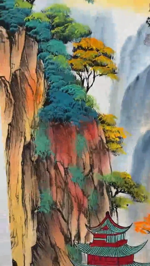 国画张敬绘画1pc山水