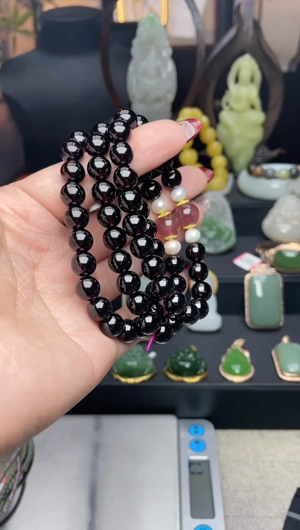 【闪购商品】石榴石手链未镶嵌手串多样性发其一q053