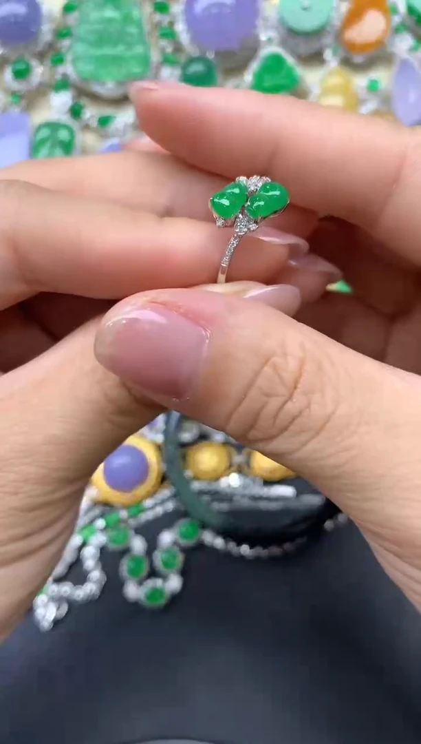 【闪购商品】翡翠戒指18K金镶嵌317-中国好珍宝