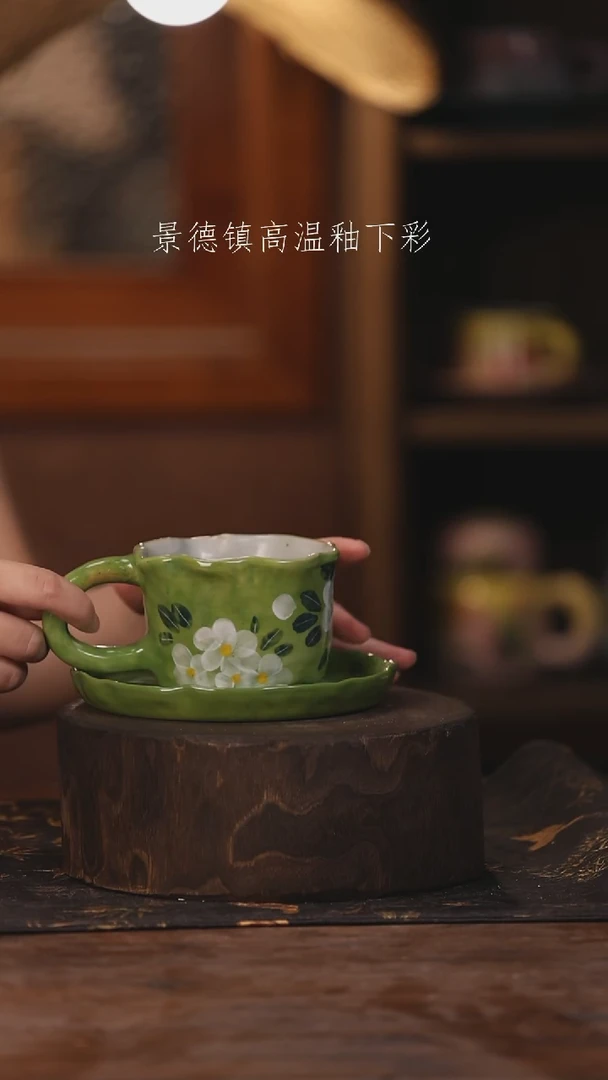 陶瓷景德镇高温釉下手绘陶瓷004