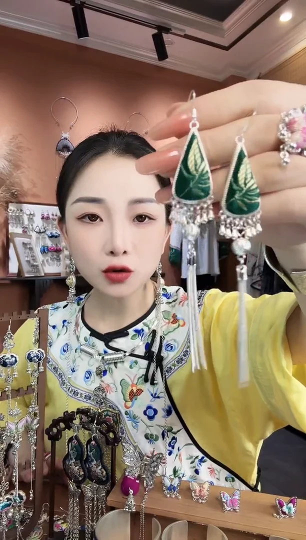 刺绣纯手工民族风耳环