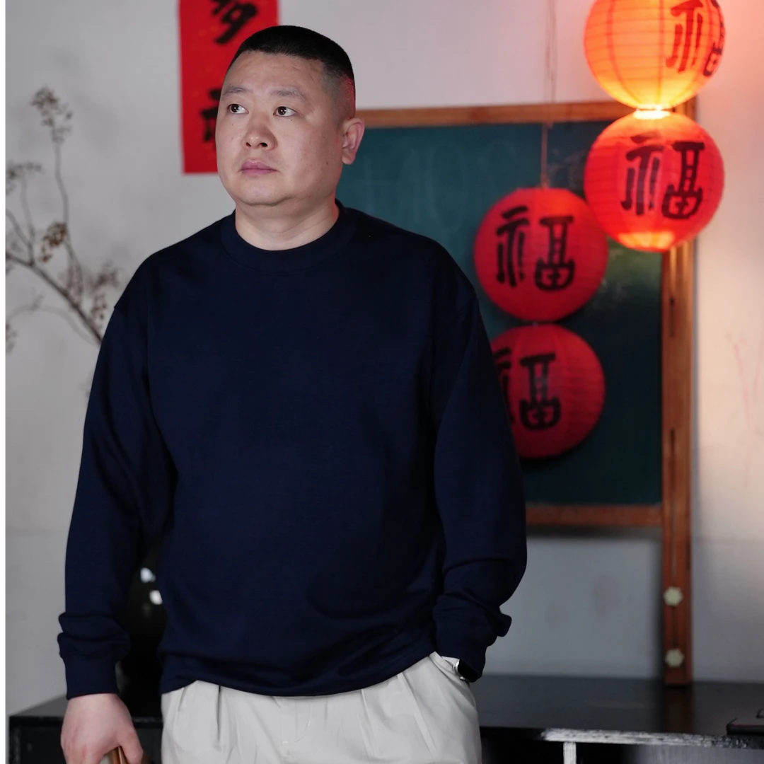 2025SS春夏新款基础款美式复工休闲简约百搭柔软弹性长袖圆领卫衣