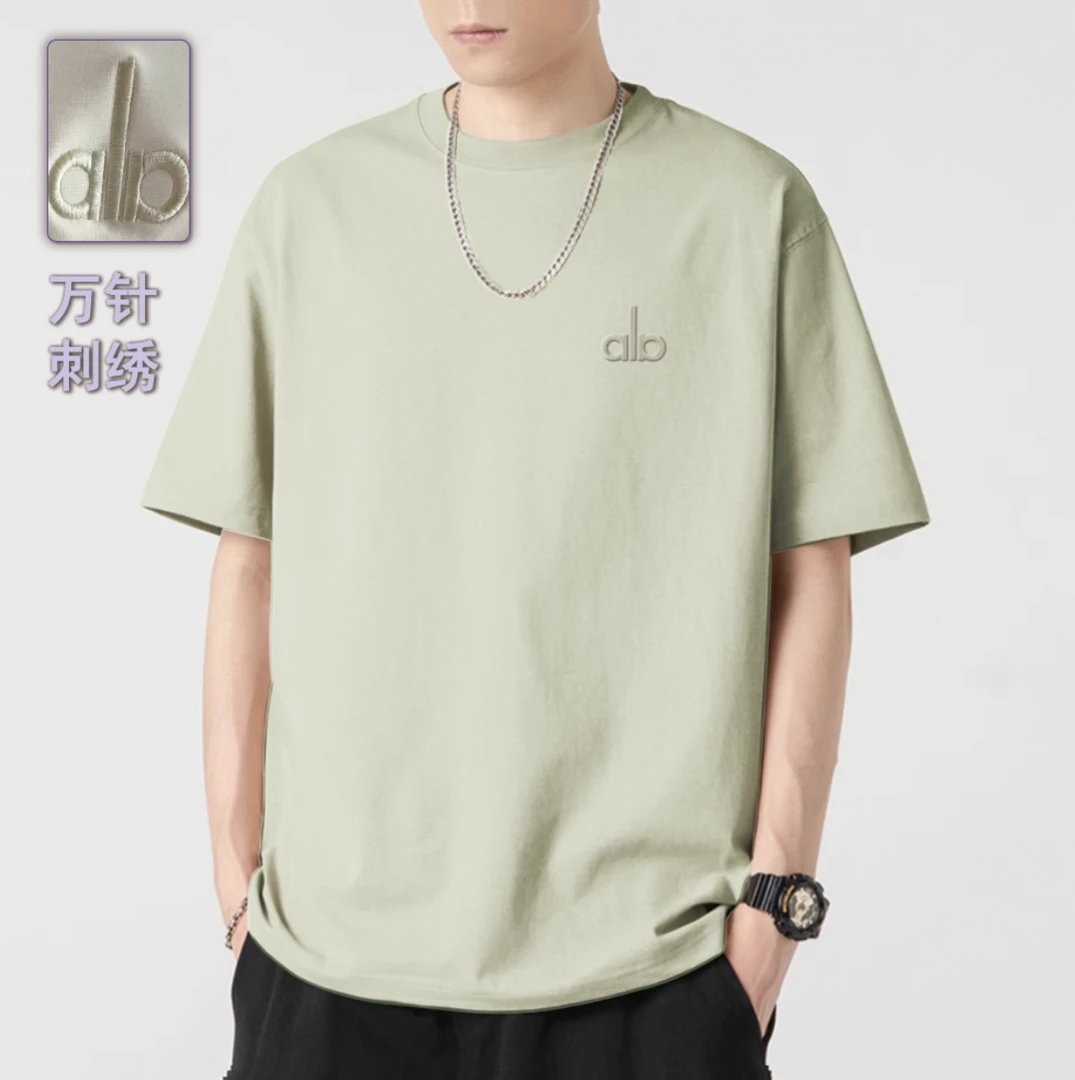 刺绣莱赛尔天丝T恤时尚休闲百搭宽松半袖简约潮流
