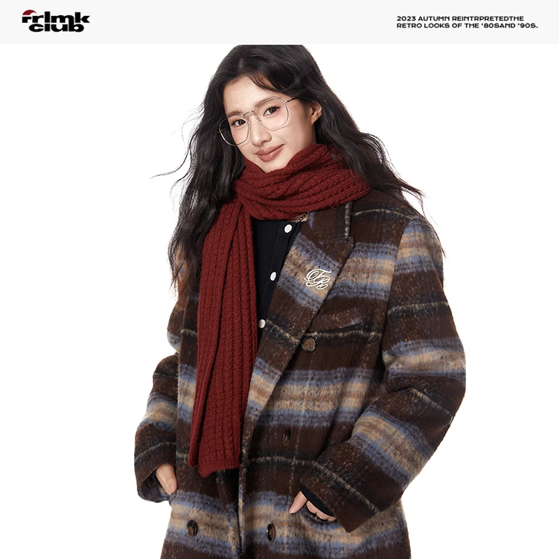 弗然克/国潮牌秋冬季长款呢大衣外套F23XJ8803