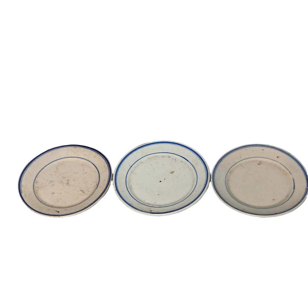 【010011258】民国 蓝边盘三只