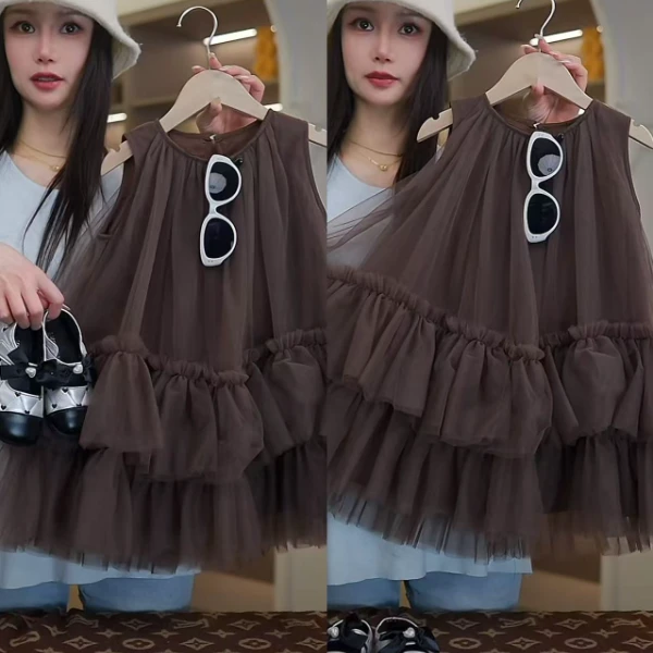 AYJ8008森系韩版风格洋气夏季2025清爽连衣裙公主裙小女童夏装