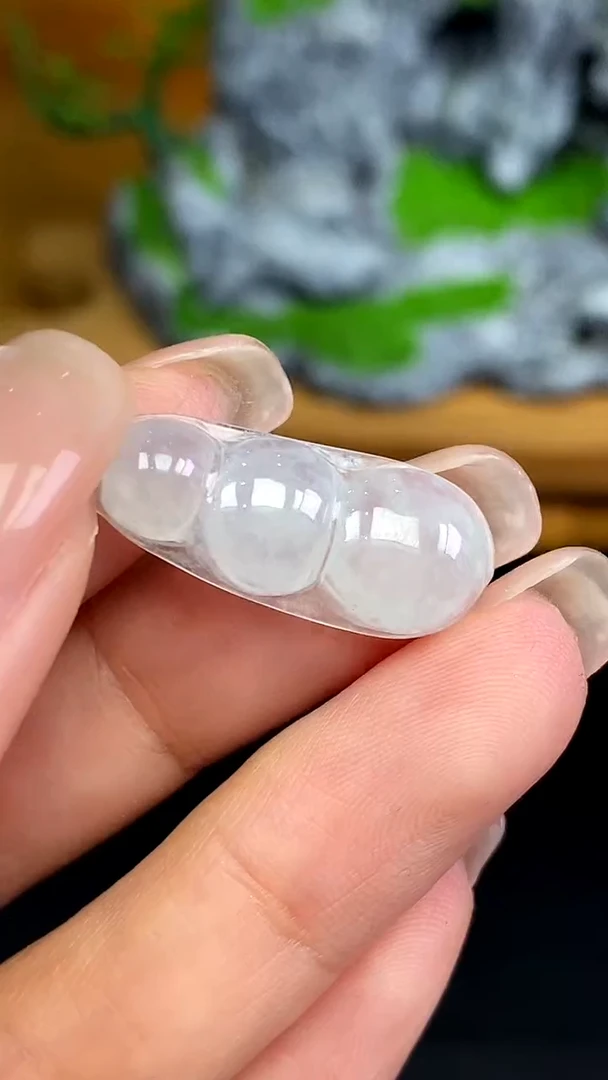 吊坠(不含链)18K金镶嵌翡翠18K金扣镶嵌多样性发其一@@CMT福豆