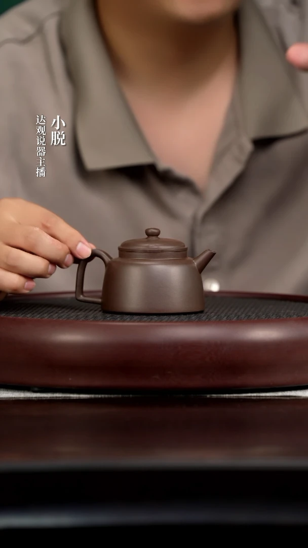 茶壶紫砂DG12畏壶-万宁泉鹿鸣深井紫料180