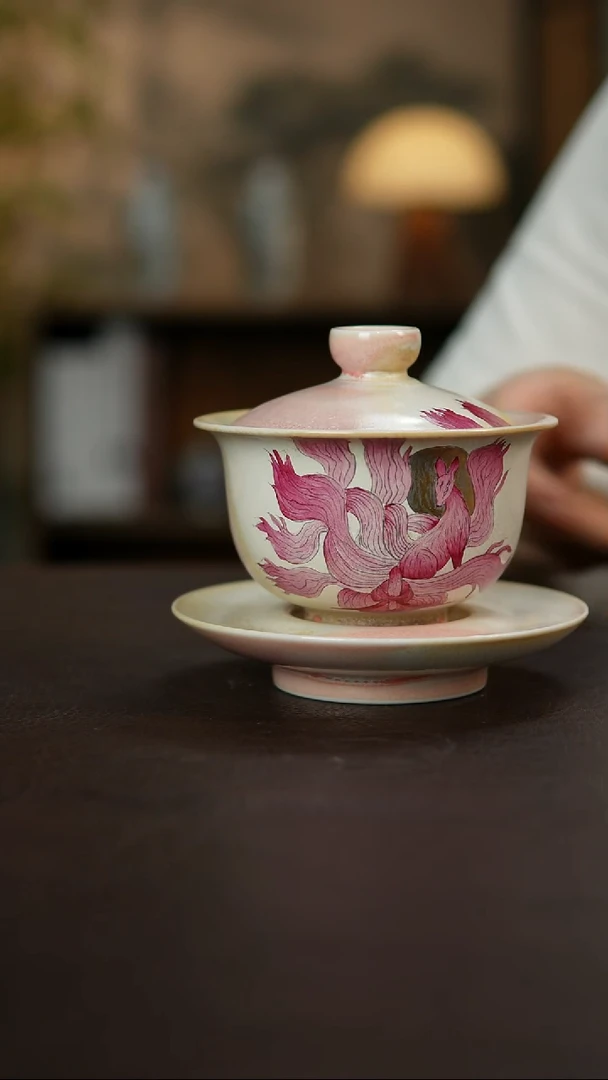 杯景德镇陶瓷杯碗柴烧多人