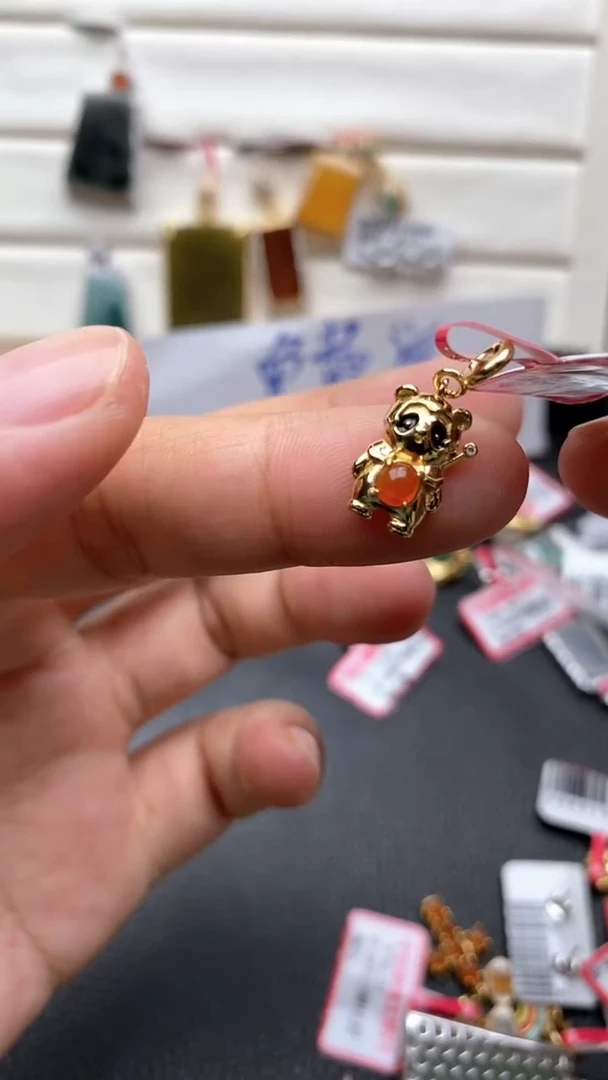 银S925镶嵌戒指翡翠1