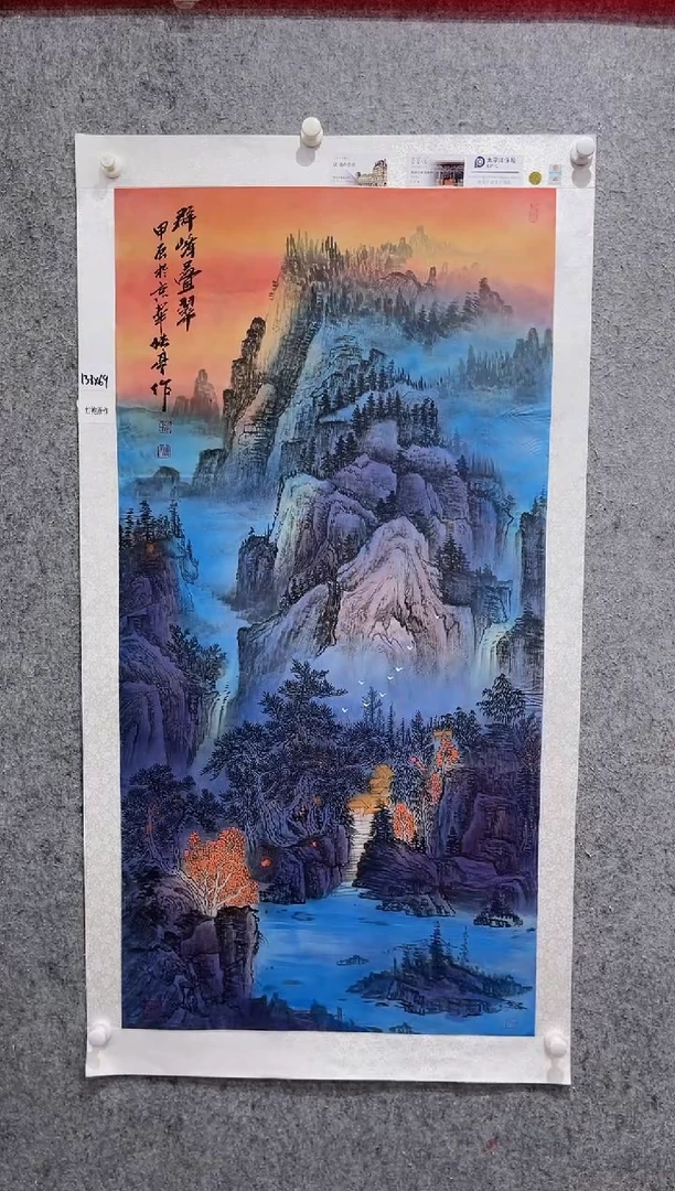 国画张传亭老师的红袍作品