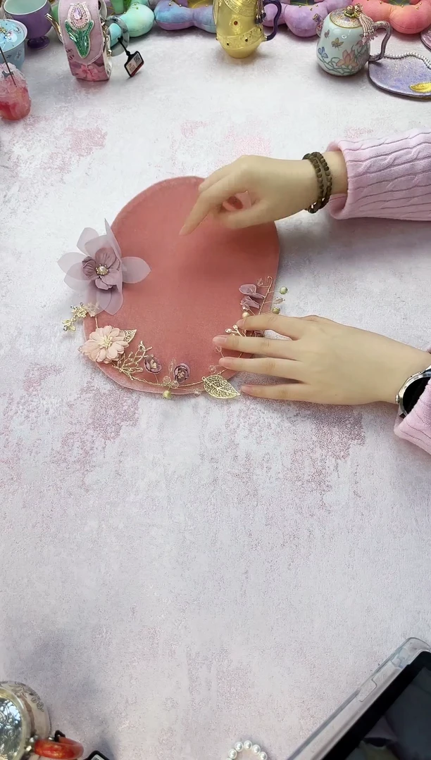 91粉色 丝绒茶席