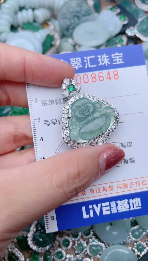翡翠未镶嵌颈饰8648.......1