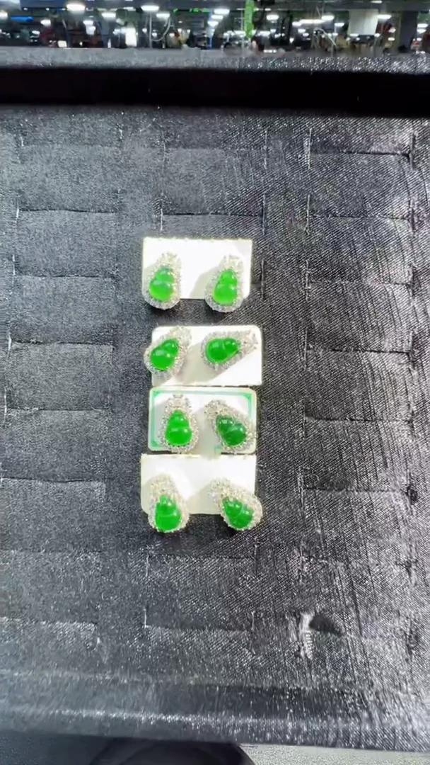 翡翠挂件未镶嵌多样性发货耳钉