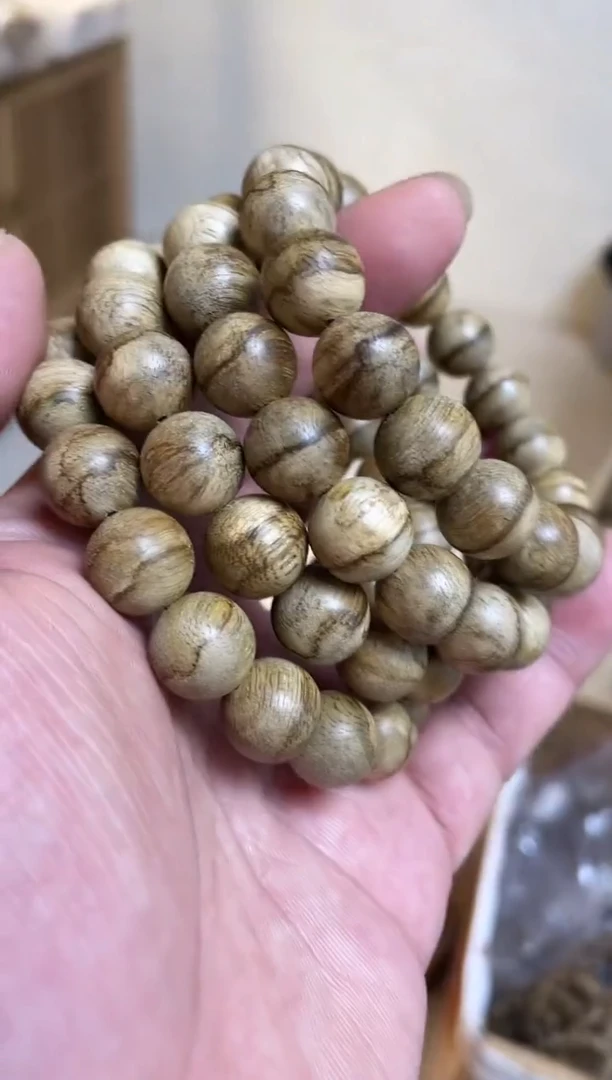 【闪购商品】沉香手串达拉干圆珠单圈虎皮纹1.3多样性发其一