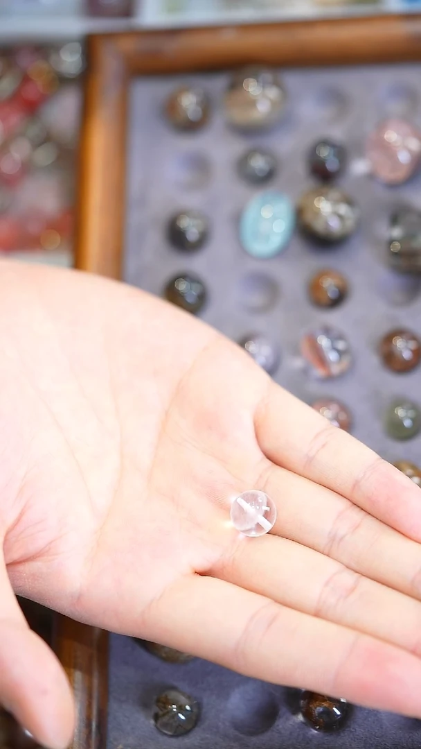 单珠未镶嵌水晶白幽灵单珠