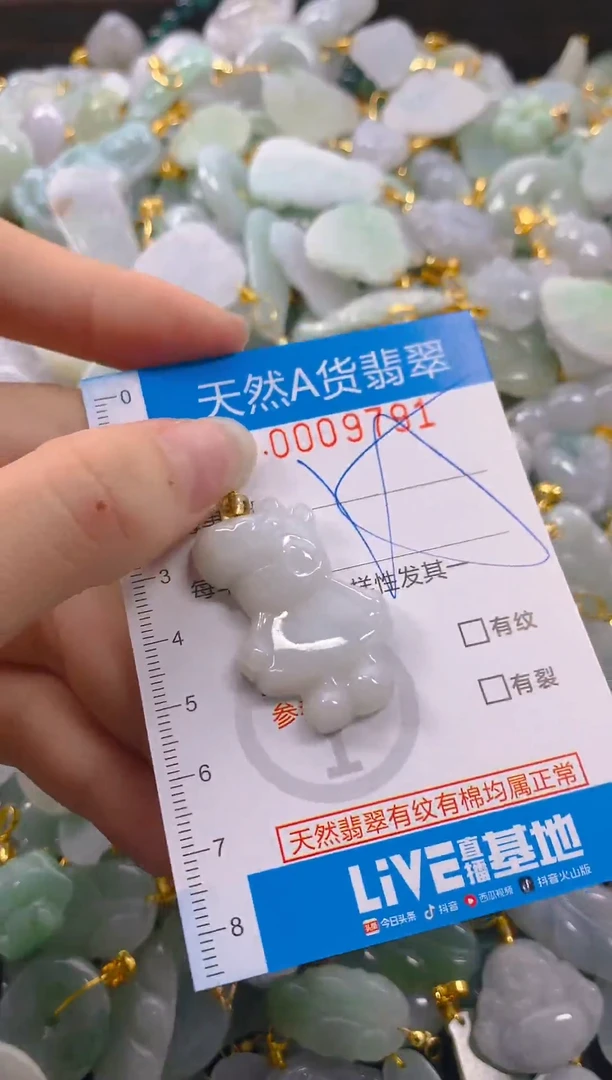 颈饰未镶嵌翡翠净货挂件-9791