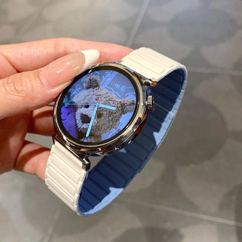 适用华为gt5手表gt4表带gt3pro磁吸硅胶watch4腕带时尚高级watch5